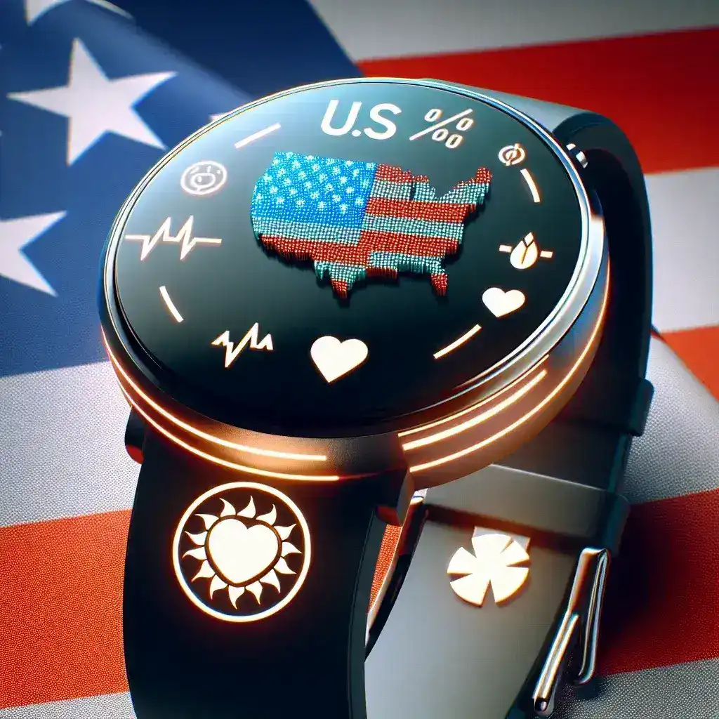 "Apple Watch with AI-powered skin health tracking feature, showcasing advanced technology for U.S. patients monitoring skin conditions and health."