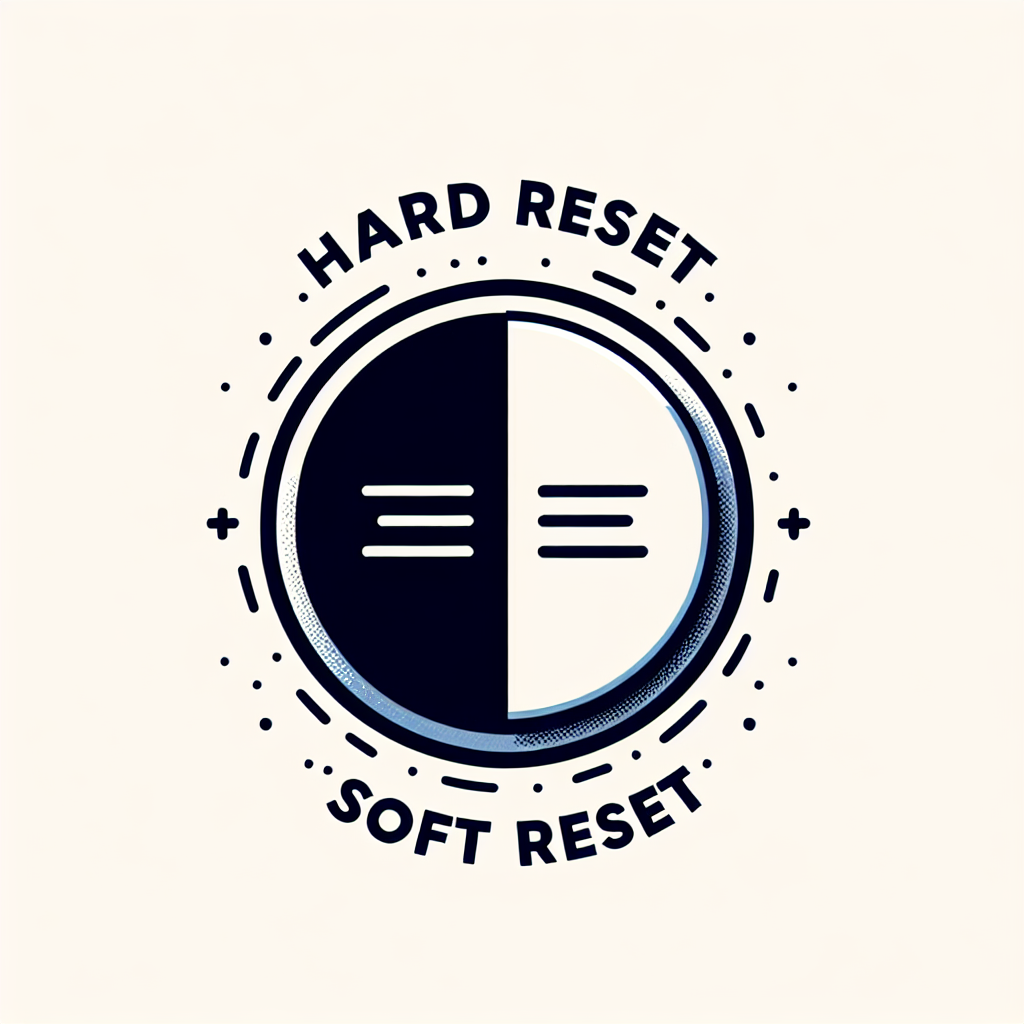 "Comparison of hard reset and soft reset processes for electronic devices, illustrating key differences in functionality and user impact in the article 'How is a Hard Reset Different from a Soft Reset?'"