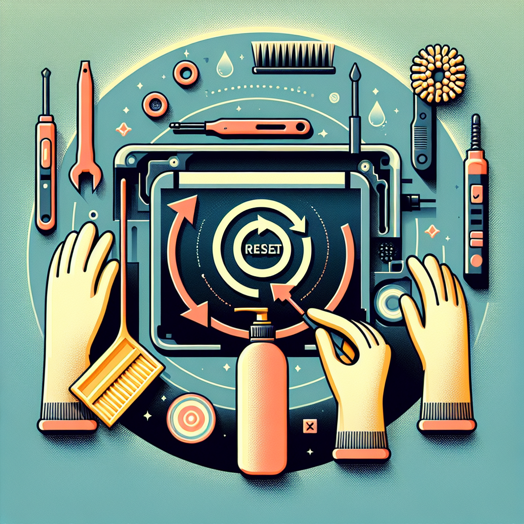 "Diagram illustrating the key precautions to take before performing a soft reset on electronic devices, including data backup, ensuring battery charge, and troubleshooting steps."