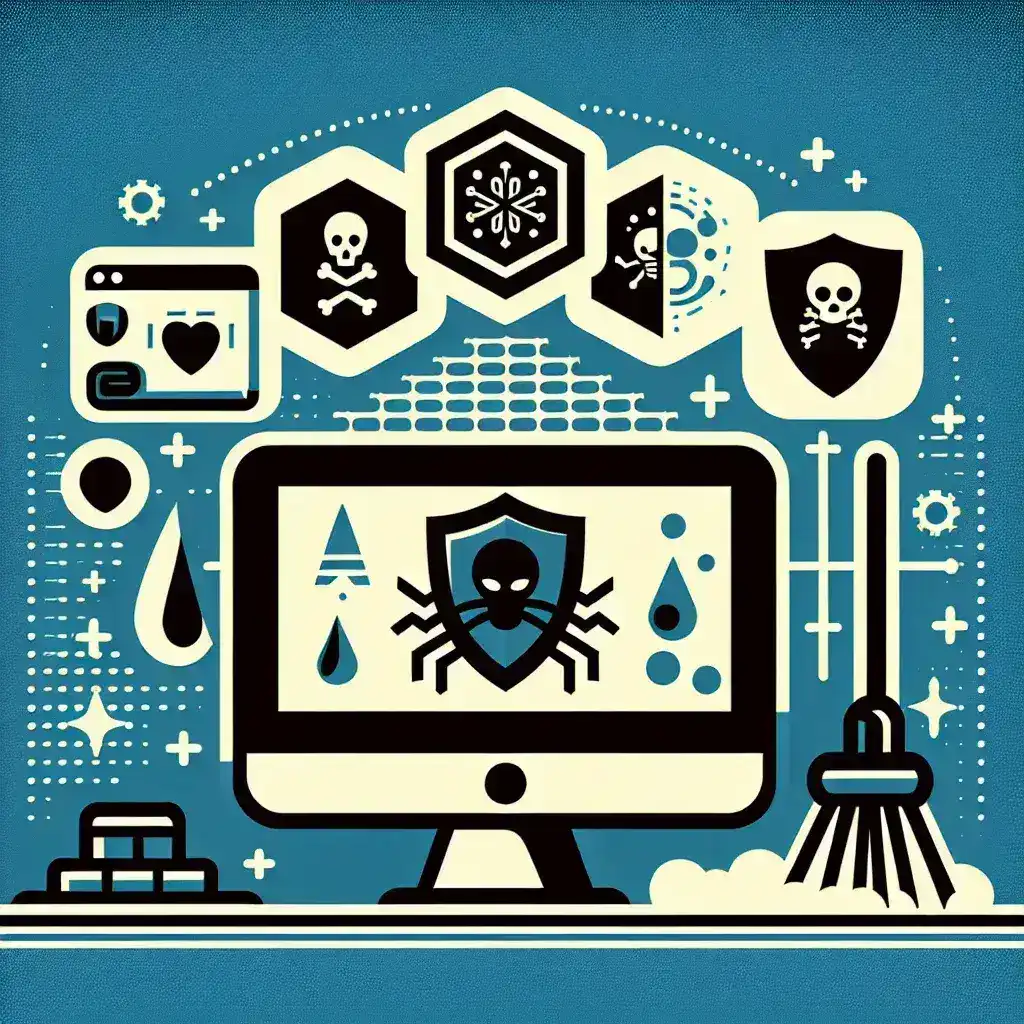 "Step-by-step guide on using Windows Security to remove malware from your computer, featuring a screenshot of the Windows Security interface and scan options."